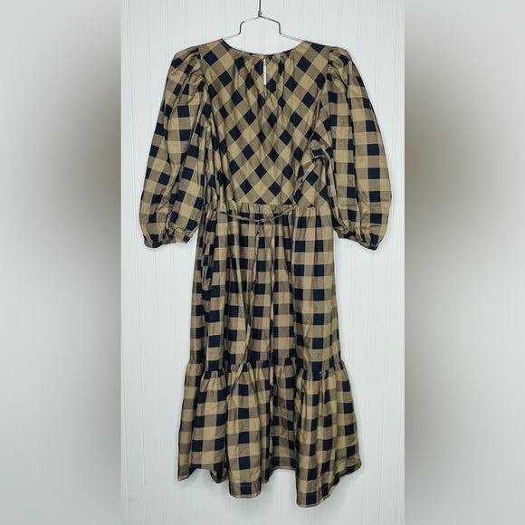 Summersalt Plaid Tiered Midi Dress - Picture 6 of 8